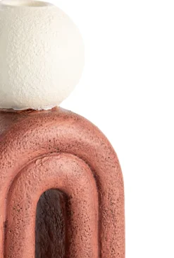 Lot kandelaar H15,5cm - bruin