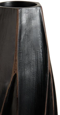 Merle vaas H52cm - Zwart