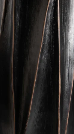 Merle vaas H52cm - Zwart