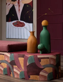 Mies vaas H39cm - Multikleur