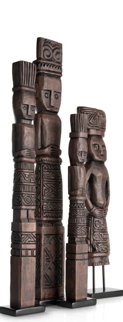 Milan beeld H62cm - Bruin