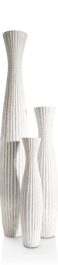Milou vaas H85cm - Wit