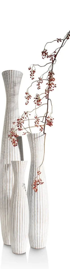 Milou vaas H85cm - Wit