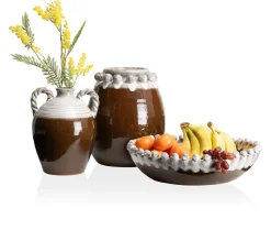 Nera vaas H31cm - Bruin