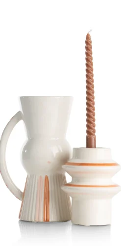 Nora kandelaar H15cm - Multikleur