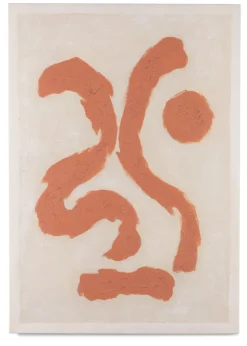 Organic Abstract set van 2 schilderijen 70x100cm - Oranje