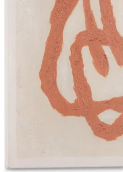 Organic Abstract set van 2 schilderijen 70x100cm - Oranje