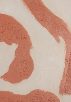 Organic Abstract set van 2 schilderijen 70x100cm - Oranje