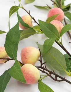 Peach spray kunstbloem H85cm - Oranje