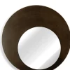 Pelle spiegel XL D80cm - Bruin