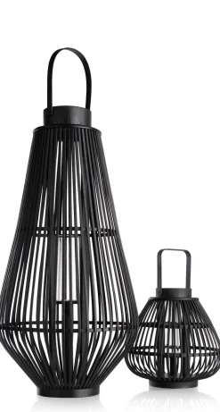 Philou windlicht H70,5cm - Zwart