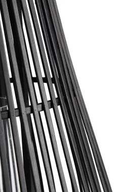 Philou windlicht H70,5cm - Zwart