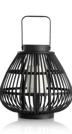Philou windlicht H26,5cm - Zwart