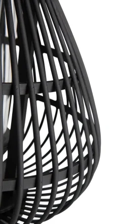 Philou windlicht H26,5cm - Zwart