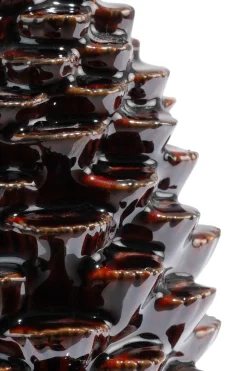 Pine kandelaar H15cm - Bruin