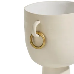 Presley vaas H25cm - Cremekleurig