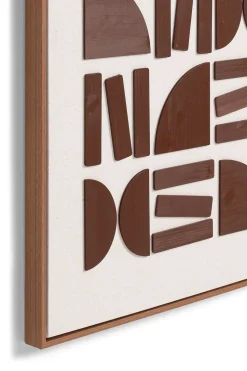 Rune schilderij 80x120cm - Bruin