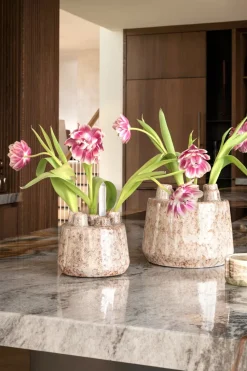 Safia vaas H21cm - Beige