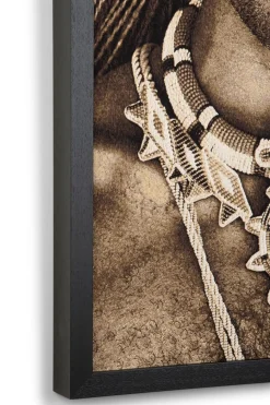 Samburu Warrior schilderij 75x125cm - Multikleur