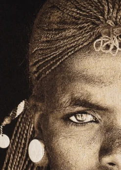 Samburu Warrior schilderij 75x125cm - Multikleur