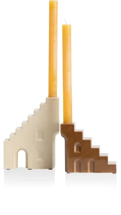 Skala kandelaar H17.6cm - Cremekleurig