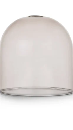 Skylar glazen bol D22cm - Zwart / antraciet