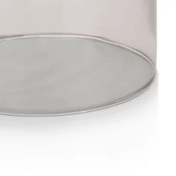 Skylar glazen bol D22cm - Zwart / antraciet