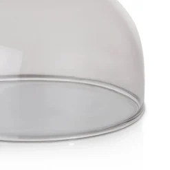 Skylar glazen bol D10cm - Zwart / antraciet