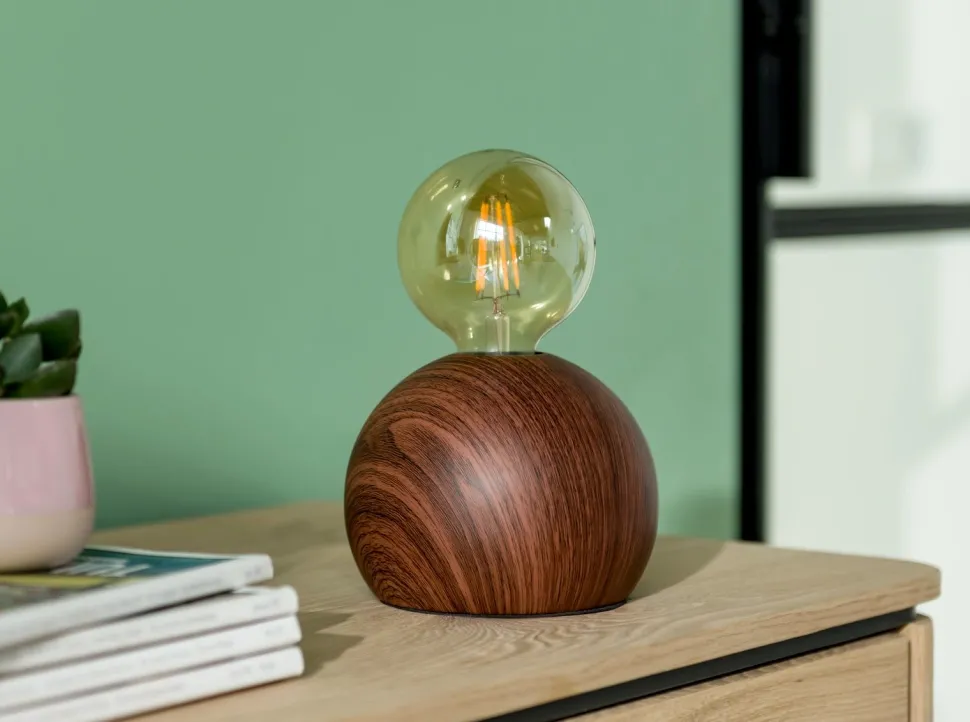 Skylar tafellamp 1*E27 - Zwart / antraciet