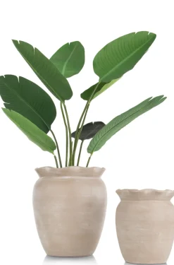 Wave pot H40cm - Beige