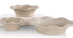 Wave schaal D25cm - Beige