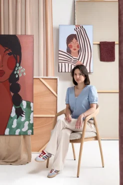 Zenya wand doek - 70x100cm